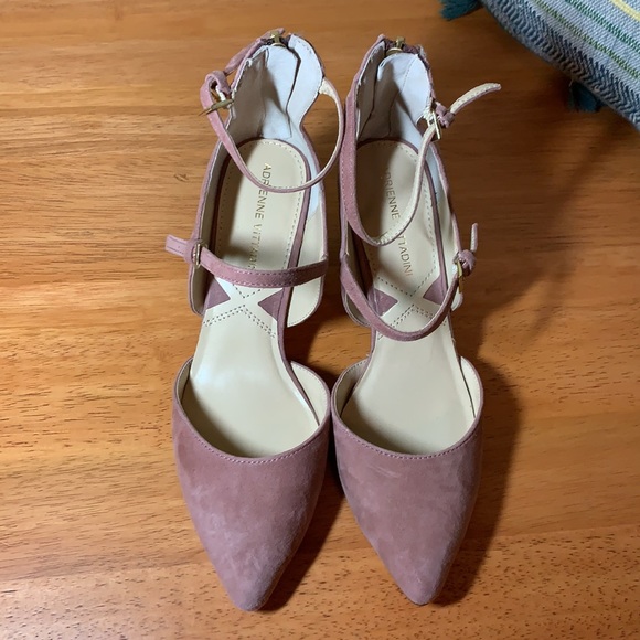 Mauve double strap D’Orsay heels - Picture 2 of 6
